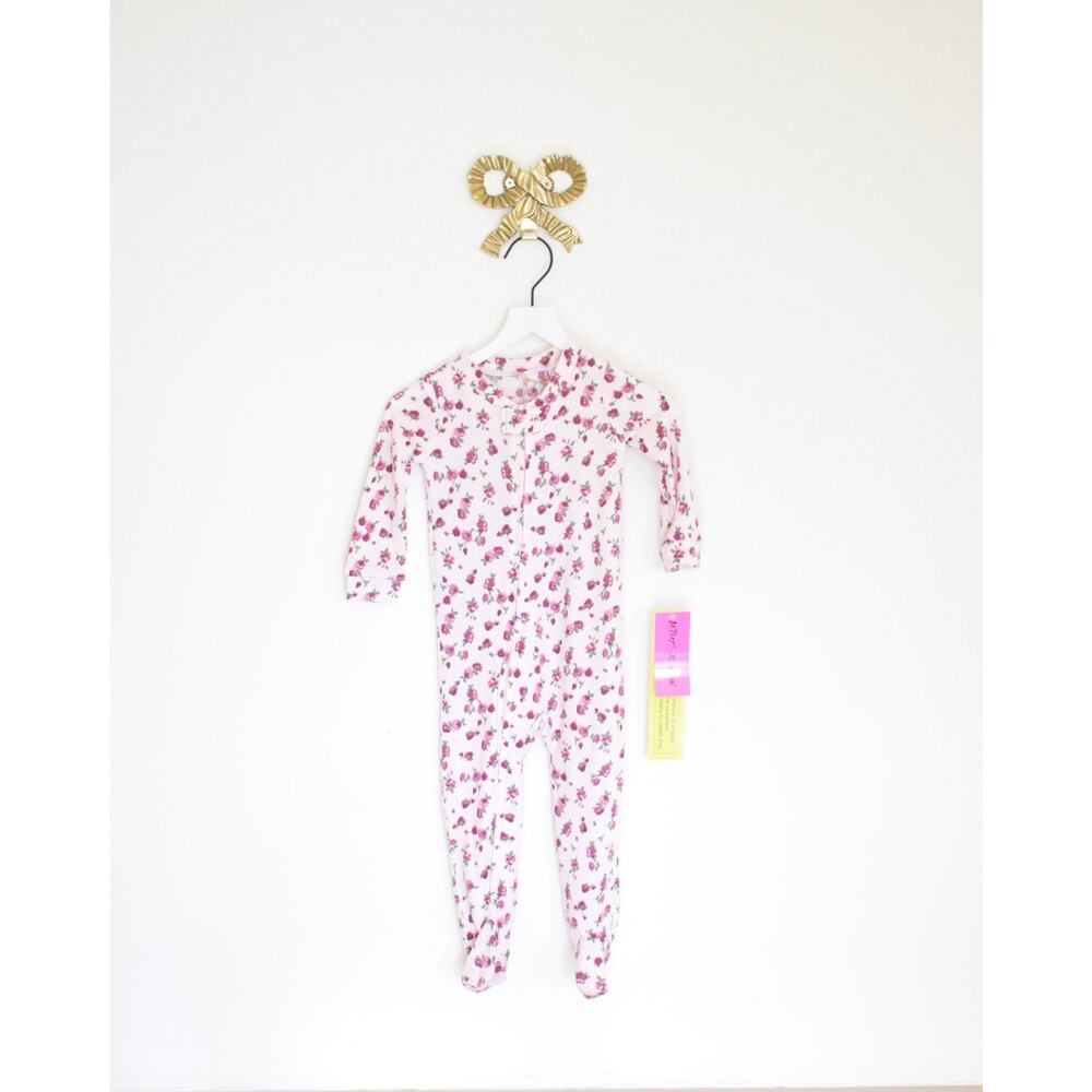 NWTs Betsey Johnson Rose Footed Pajamas / 12 months